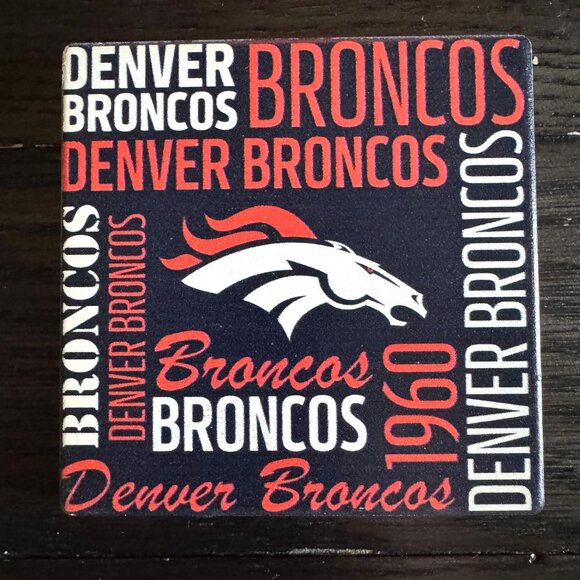 NFL Team Coasters Seahawks Broncos Rams Chargers Ceramic Mixed Set of 4 - Picture 3 of 12